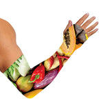 Fresh Fruits And Vegetables Print Sun Protection Arm Sleeves