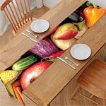 Fresh Fruits And Vegetables Print Table Runner