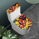 Fresh Fruits And Vegetables Print Toilet Lid And Tank Cover Set