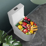 Fresh Fruits And Vegetables Print Toilet Lid Cover