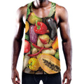 Fresh Fruits And Vegetables Print Men's Workout Tank Top