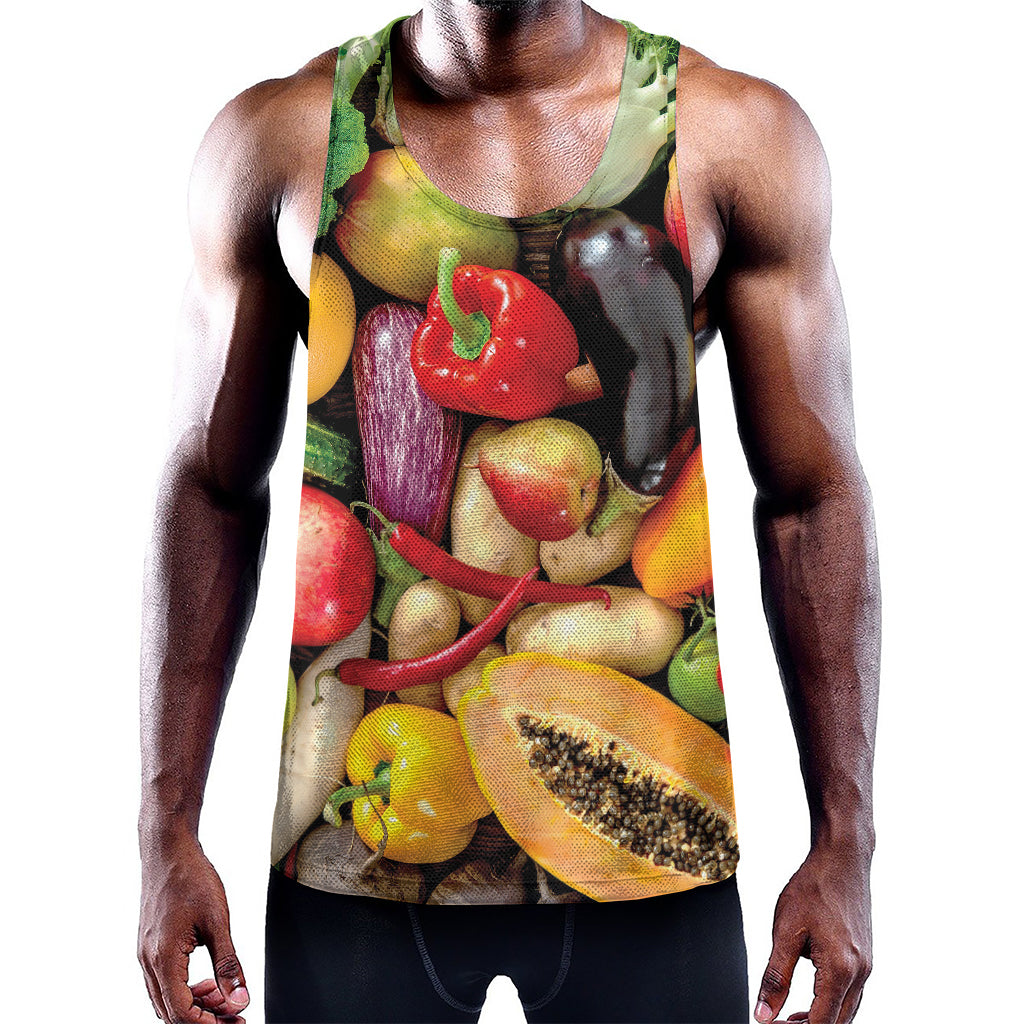 Fresh Fruits And Vegetables Print Training Tank Top
