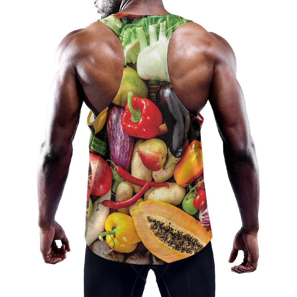 Fresh Fruits And Vegetables Print Training Tank Top