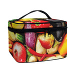 Fresh Fruits And Vegetables Print Travel Makeup Bag
