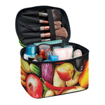 Fresh Fruits And Vegetables Print Travel Makeup Bag