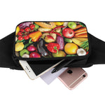 Fresh Fruits And Vegetables Print Waist Bag
