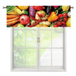 Fresh Fruits And Vegetables Print Window Valance