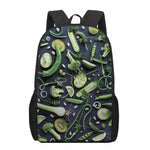 Fresh Green Fruit And Vegetables Print 17 Inch Backpack
