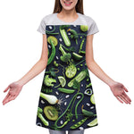 Fresh Green Fruit And Vegetables Print Adjustable Apron