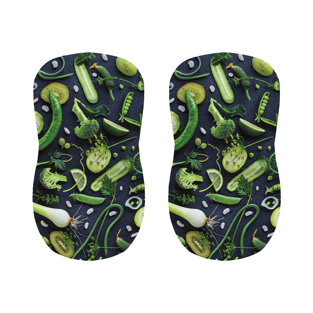 Fresh Green Fruit And Vegetables Print Bar Stool Covers