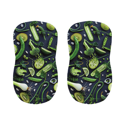 Fresh Green Fruit And Vegetables Print Bar Stool Covers