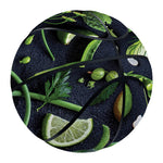 Fresh Green Fruit And Vegetables Print Basketball