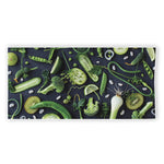 Fresh Green Fruit And Vegetables Print Beach Towel