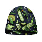 Fresh Green Fruit And Vegetables Print Beanie