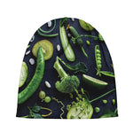 Fresh Green Fruit And Vegetables Print Beanie