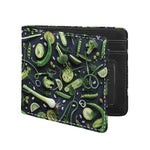 Fresh Green Fruit And Vegetables Print Bifold Wallet