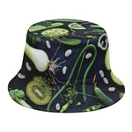 Fresh Green Fruit And Vegetables Print Bucket Hat