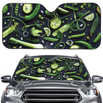 Fresh Green Fruit And Vegetables Print Car Windshield Sun Shade