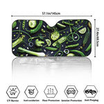 Fresh Green Fruit And Vegetables Print Car Windshield Sun Shade