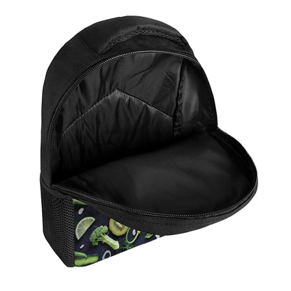 Fresh Green Fruit And Vegetables Print Casual Backpack