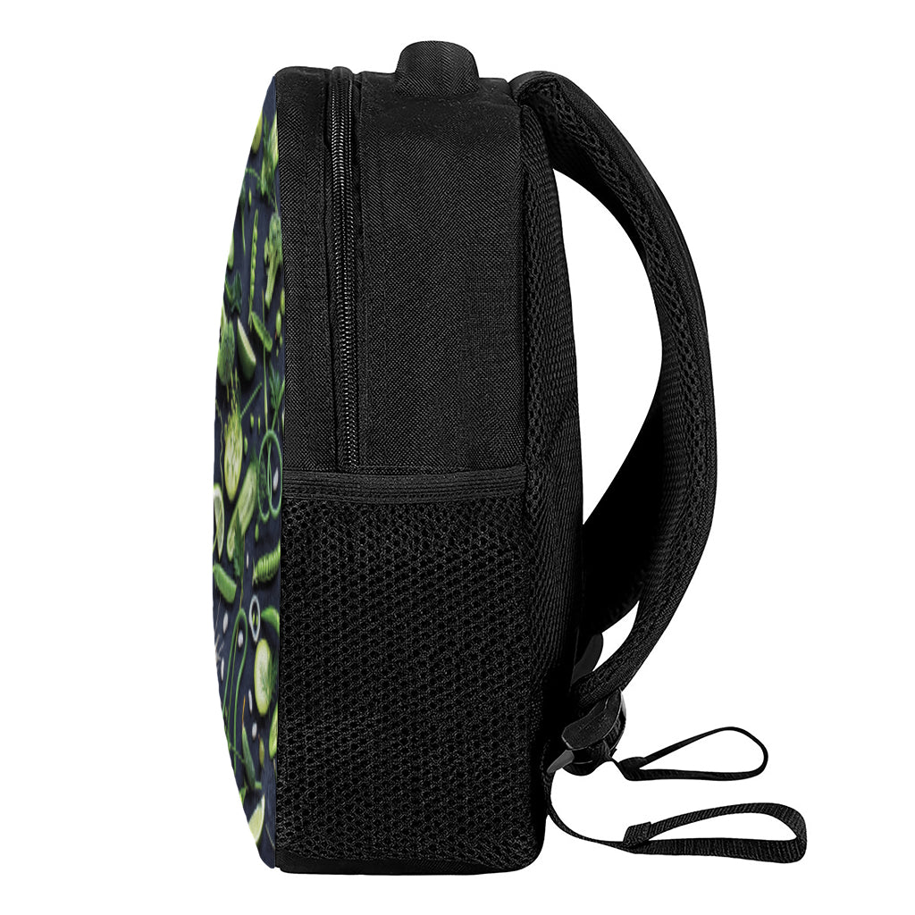 Fresh Green Fruit And Vegetables Print Casual Backpack