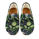 Fresh Green Fruit And Vegetables Print Casual Shoes