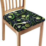 Fresh Green Fruit And Vegetables Print Chair Cushion Cover