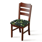 Fresh Green Fruit And Vegetables Print Chair Cushion Cover