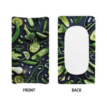 Fresh Green Fruit And Vegetables Print Changing Pad Cover