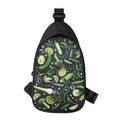 Fresh Green Fruit And Vegetables Print Sling Bag