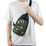 Fresh Green Fruit And Vegetables Print Chest Bag
