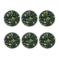 Fresh Green Fruit And Vegetables Print Coaster Set
