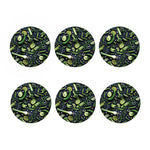 Fresh Green Fruit And Vegetables Print Coaster Set