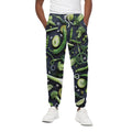 Fresh Green Fruit And Vegetables Print Cotton Sweatpants