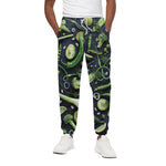 Fresh Green Fruit And Vegetables Print Cotton Pants