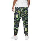 Fresh Green Fruit And Vegetables Print Cotton Pants
