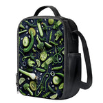 Fresh Green Fruit And Vegetables Print Crossbody Lunch Bag