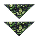 Fresh Green Fruit And Vegetables Print Dog Bandana