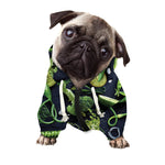Fresh Green Fruit And Vegetables Print Dog Zip Up Hoodie