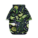Fresh Green Fruit And Vegetables Print Dog Zip Up Hoodie