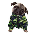 Fresh Green Fruit And Vegetables Print Dog Zip Up Jacket