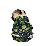 Fresh Green Fruit And Vegetables Print Dog Zip Up Jacket