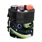 Fresh Green Fruit And Vegetables Print Drawstring Makeup Bag