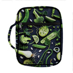 Fresh Green Fruit And Vegetables Print Front Pocket Bible Bag