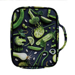 Fresh Green Fruit And Vegetables Print Front Pocket Bible Bag