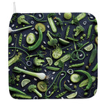 Fresh Green Fruit And Vegetables Print Hand Towel