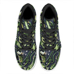 Fresh Green Fruit And Vegetables Print High Top Leather Sneakers
