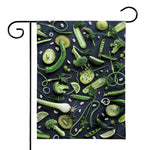 Fresh Green Fruit And Vegetables Print House Flag