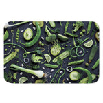 Fresh Green Fruit And Vegetables Print Indoor Door Mat