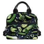 Fresh Green Fruit And Vegetables Print Insulated Lunch Bag
